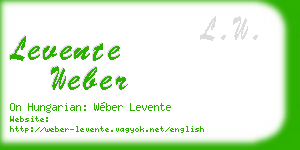 levente weber business card