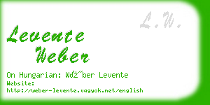 levente weber business card